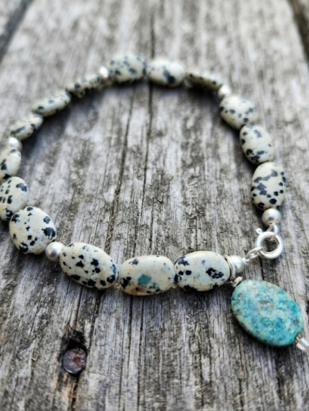 Sterling Silver Gemstone Ankle Bracelet